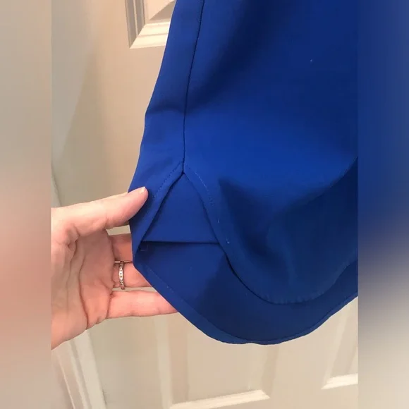 ABS sporty jersey style blue sleeveless dress Sz S - Picture 5 of 6